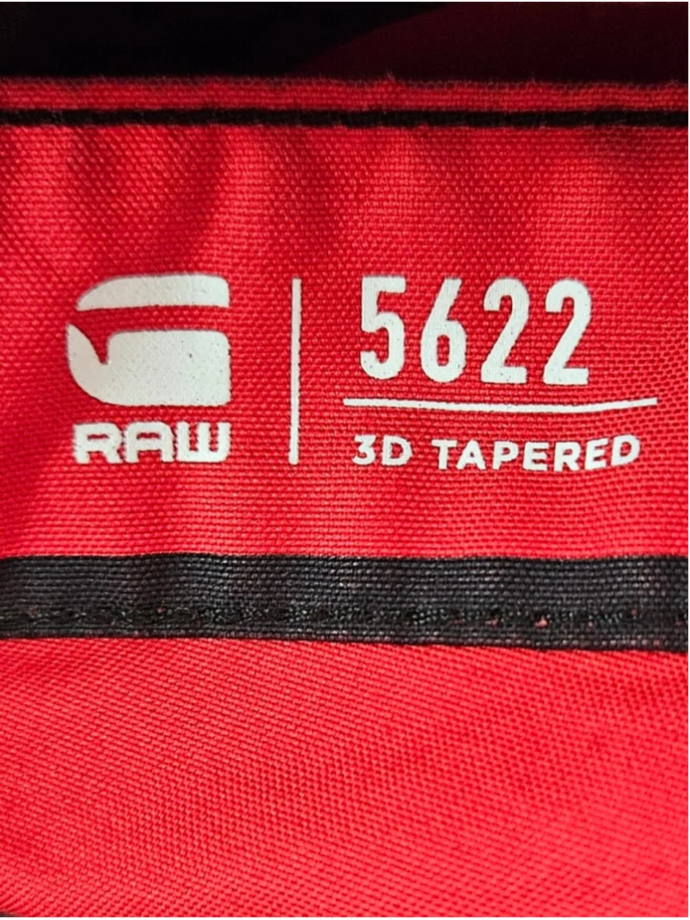 G Star RAW 5622 3D Tapered Red Black Striped Jeans W32 L30